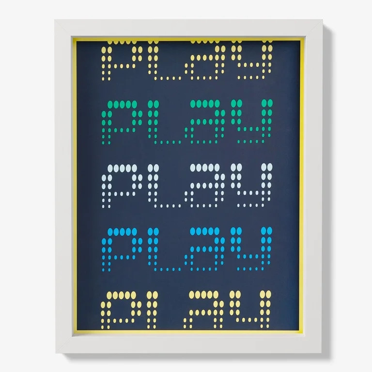 Mainstays Kids 16" x 20" Play Framed Wall Art | Walmart (US)