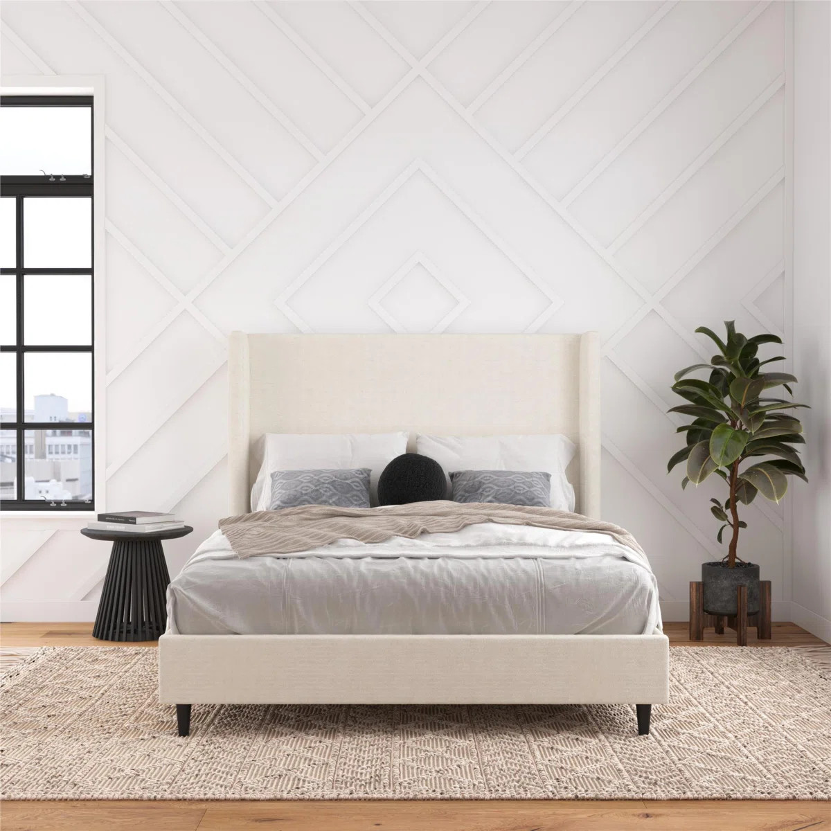 Ana Upholstered Wingback Bed | Wayfair North America