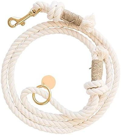 Amazon.com : Natural White Cotton Ombre Rope Leash for Dogs, White Rope Dog Leash, White Leash fo... | Amazon (US)