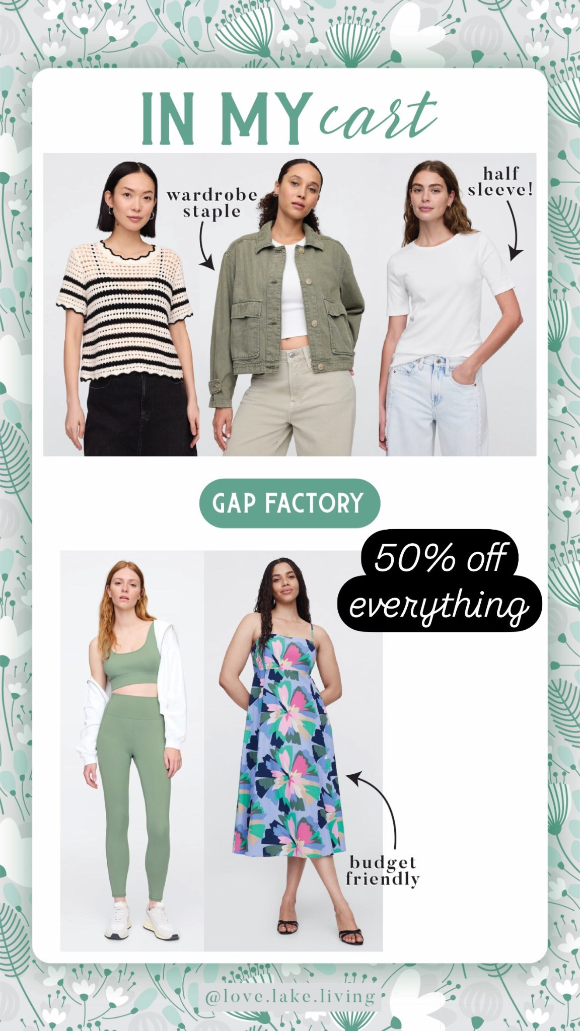 Gap Factory’s having a 50% off everything Friends & Family sale and here’s what’s in my cart! 

#LTKSpringSale #LTKFindsUnder50 #LTKOver40