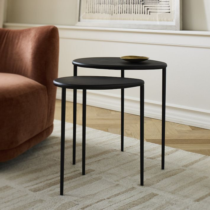 Colin King Bronze-Finished Nesting Side Tables | West Elm (US)