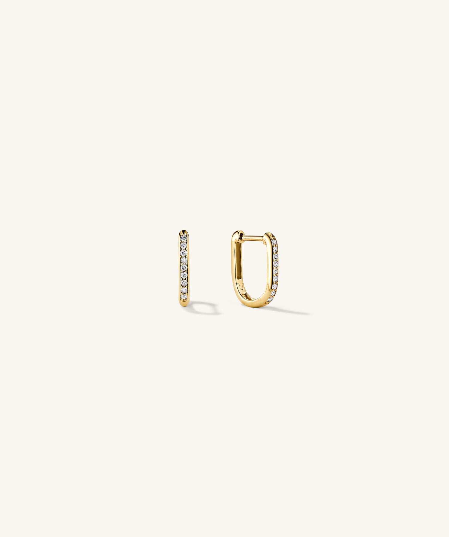 Pavé Diamond Huggie U Hoops | Mejuri Fine Crew