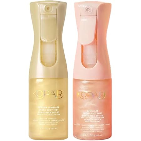 Kopari Rose Gold Sunglaze Sheer Body Mist Sunscreen SPF 42, Infused with Shimmering Body Oil, Hyd... | Amazon (US)