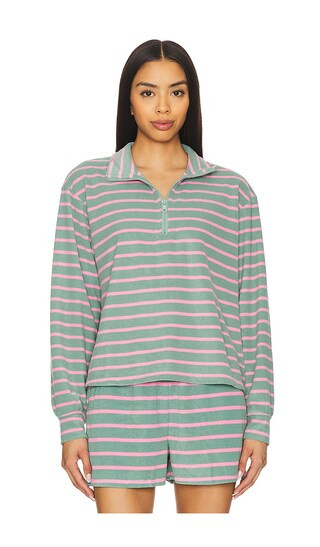 Sonia Top in Sage Bloom Stripe | Revolve Clothing (Global)
