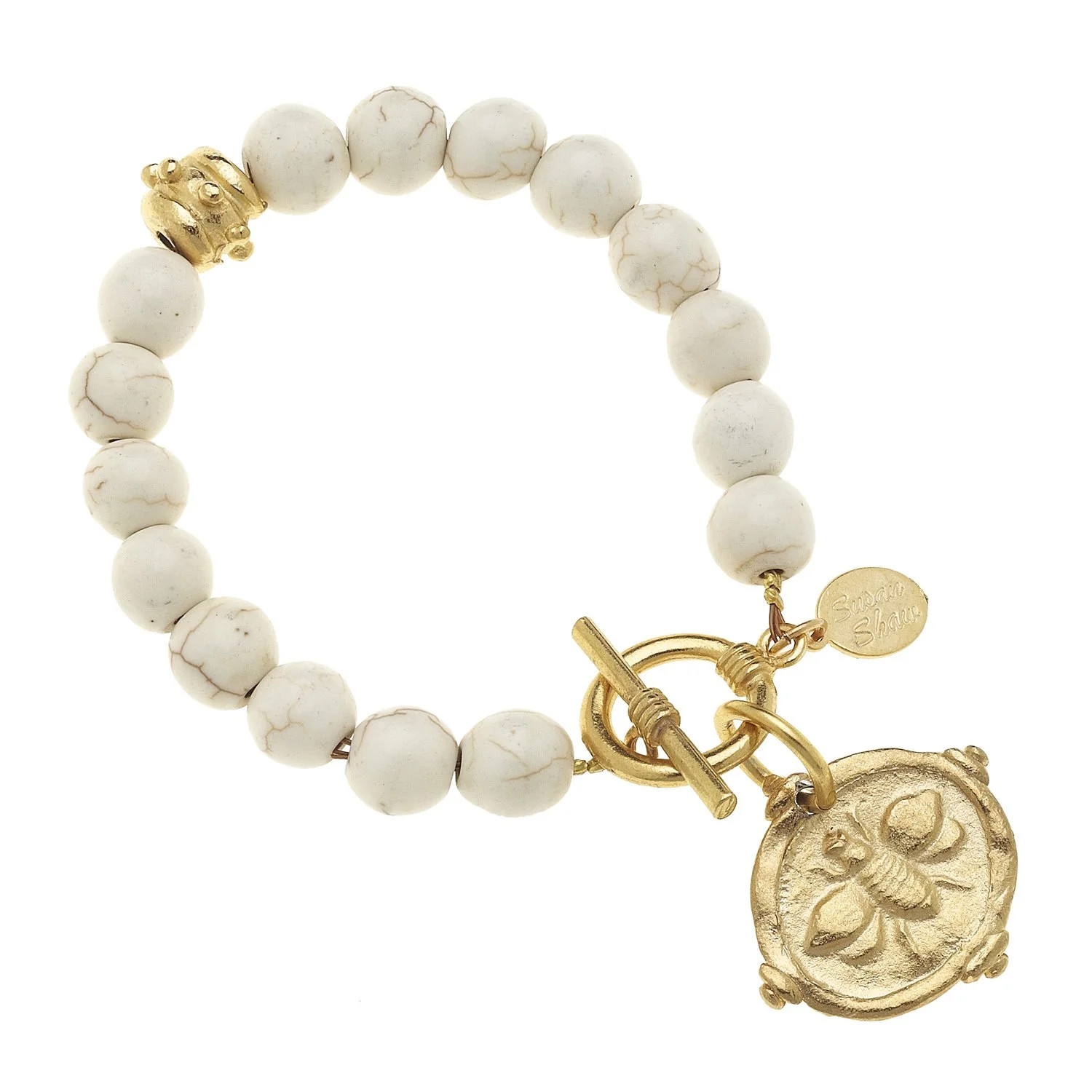 Gold Bee Intaglio Stone Bracelet | Susan Shaw