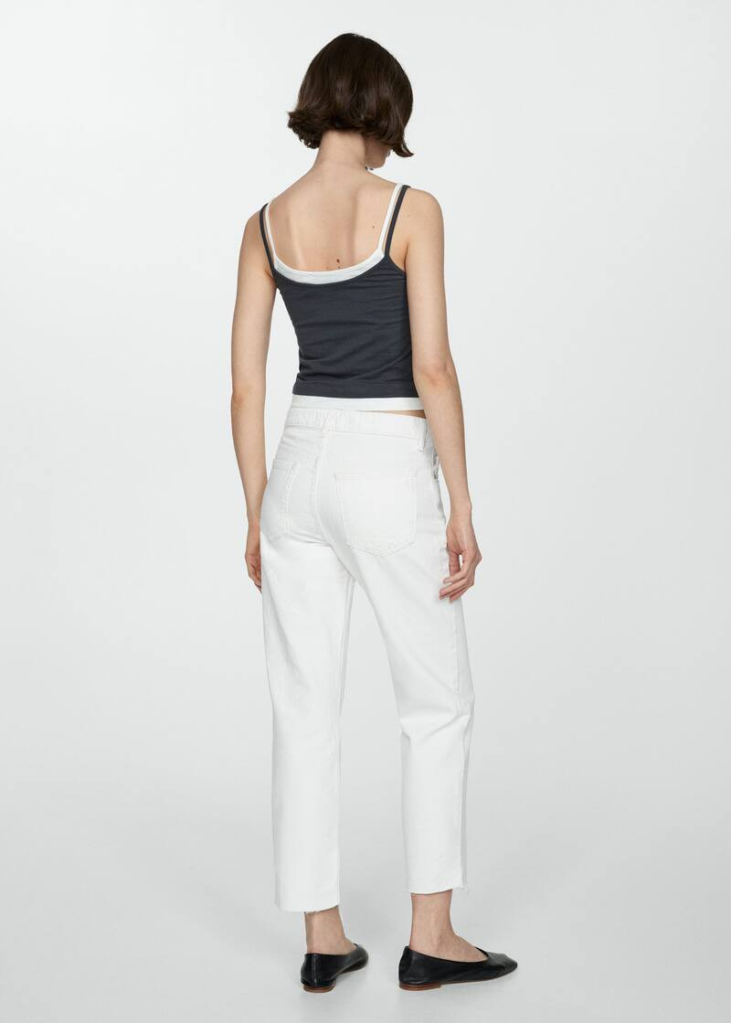 Straight-fit cropped jeans -  Women | Mango United Kingdom | MANGO (UK)