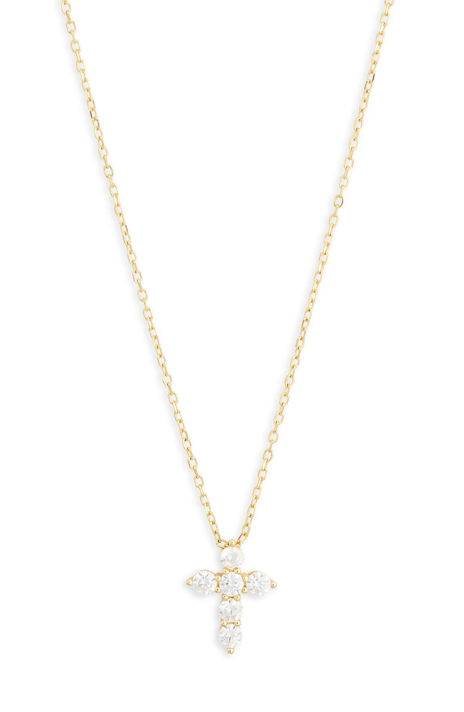 Cubic Zirconia Cross Pendant Necklace | Nordstrom Rack