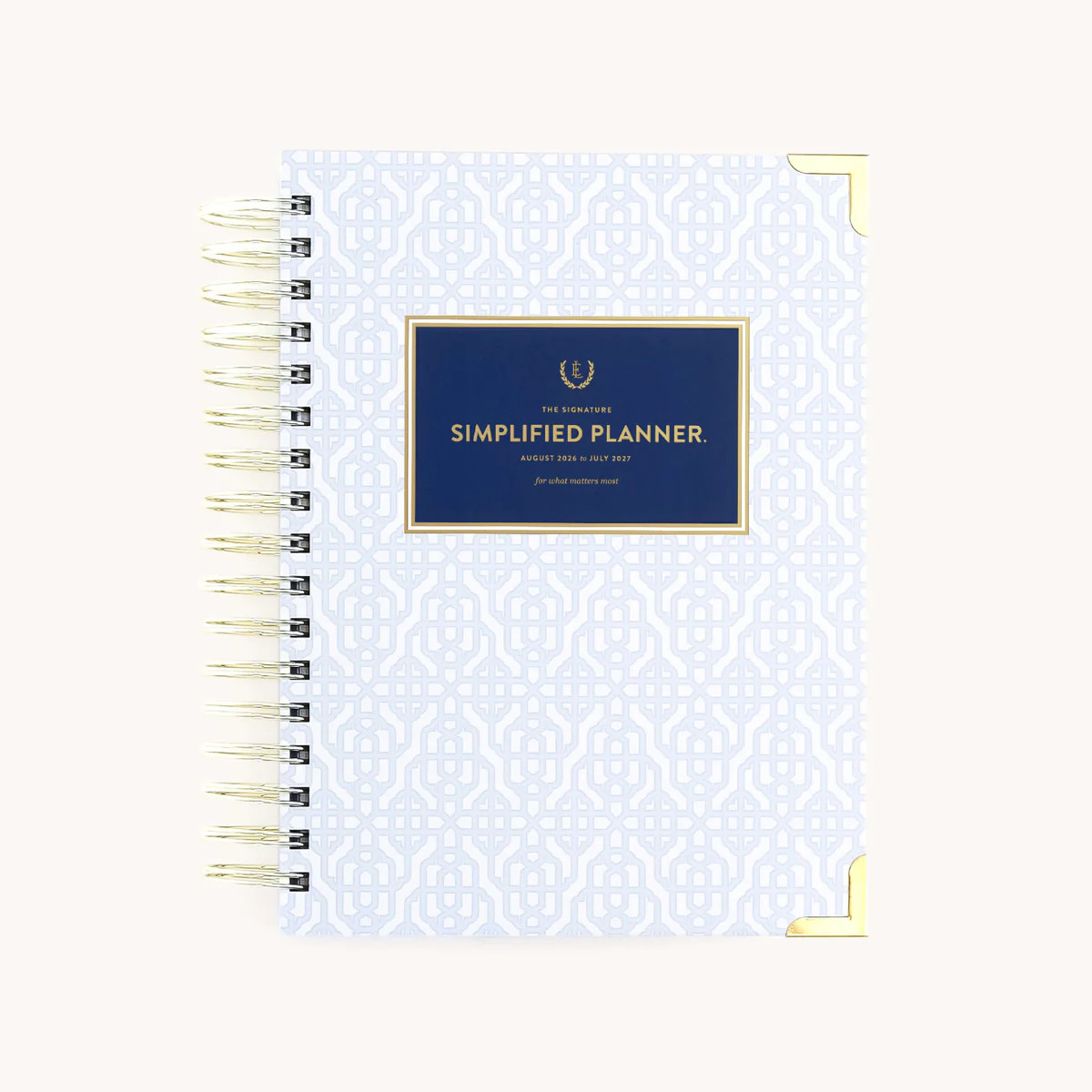 2026-2027 Daily Planner | Spiral Simplified Planner Carolina Trellis | Simplified by Emily Ley