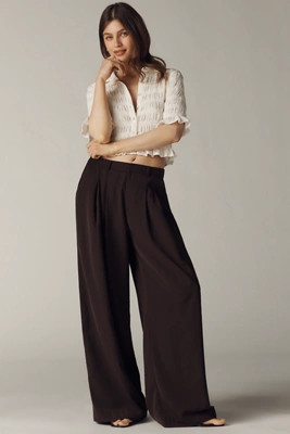 Maeve Smocked Button-Front Top | Anthropologie (US)