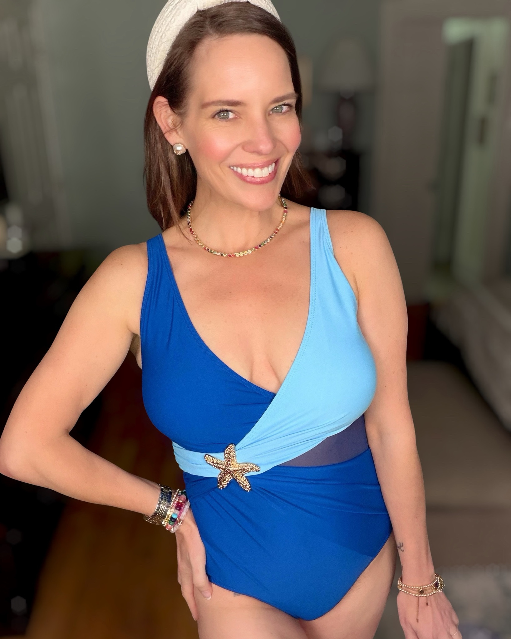 Blue One Piece Swimsuit 💙 Flattering Colorblock Swim Look


This blue colorblock one piece is such a flattering, eye-catching swimsuit 💙 The mix of tones creates the prettiest shape, and the wrap-style design with the starfish detail adds a chic coastal touch 🐚 It hugs in all the right places while still feeling comfortable and supportive—perfect for pool days or beach trips.

I styled it with layered colorful bracelets and a delicate necklace for that fun, beachy vibe ✨ and paired it with a mini jelly tote for an easy grab-and-go summer accessory. This is one of those suits that feels both elevated and playful at the same time!

flattering one piece swimsuit, blue swimsuit women, colorblock swimwear, coastal swim style, chic one piece outfit, beach vacation outfit, pool day look, preppy beach style, summer swimwear trends, flattering bathing suit women

#LTKSeasonal #LTKSwim #LTKOver40