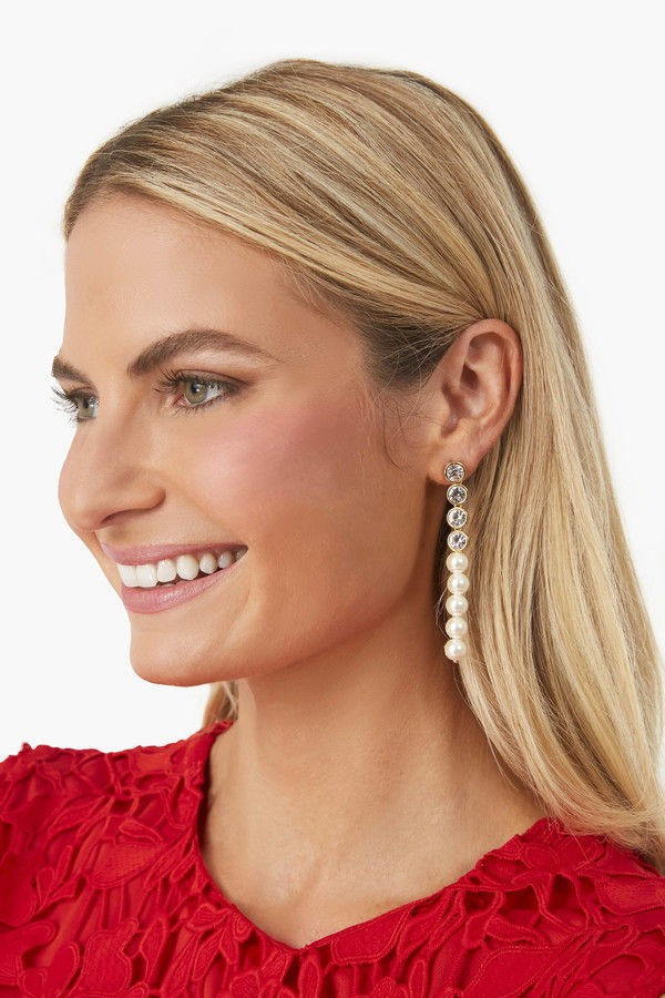 Crystal and Pearl Drop Earrings | Tuckernuck Jewelry | Tuckernuck (US)