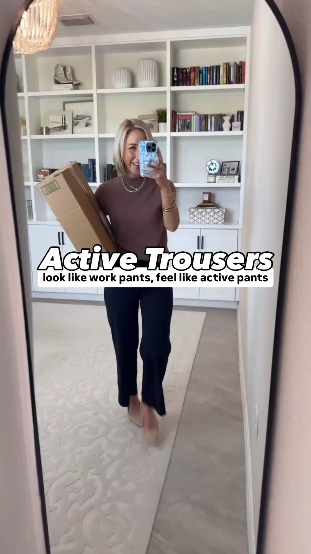 Active Trousers look like work pants, feel like active pants * Wide Leg Yoga-Work Pants - size small, 27" Inseam. 30+ songs * Short Sleeve Mock Neck Sweater - size Small. 8 colors. Wide Leg Dressy/Casual/Yoga High Waist Trousers - size small, 27" Inseam with Faux Back Pockets (should have done an XS). 7 colors. (I got the Black, Dark Navy, and Gray Sage). Modal Soft Short Sleeve Drop Shoulder Boxy Crop T-Shirt - size small. 6 colors. Modal Soft Long Sleeve Polo Sweatshirt - size small. 5 colors. UPF 50+ Short Sleeve Quick Dry Boxy Crop T-Shirt - size XSmall. 12 colors. * Cropped Denim Jacket w/ Long Sleeves - size XS. $32.

#LTKOver40#LTKSeasonal#LTKWorkwear 

 