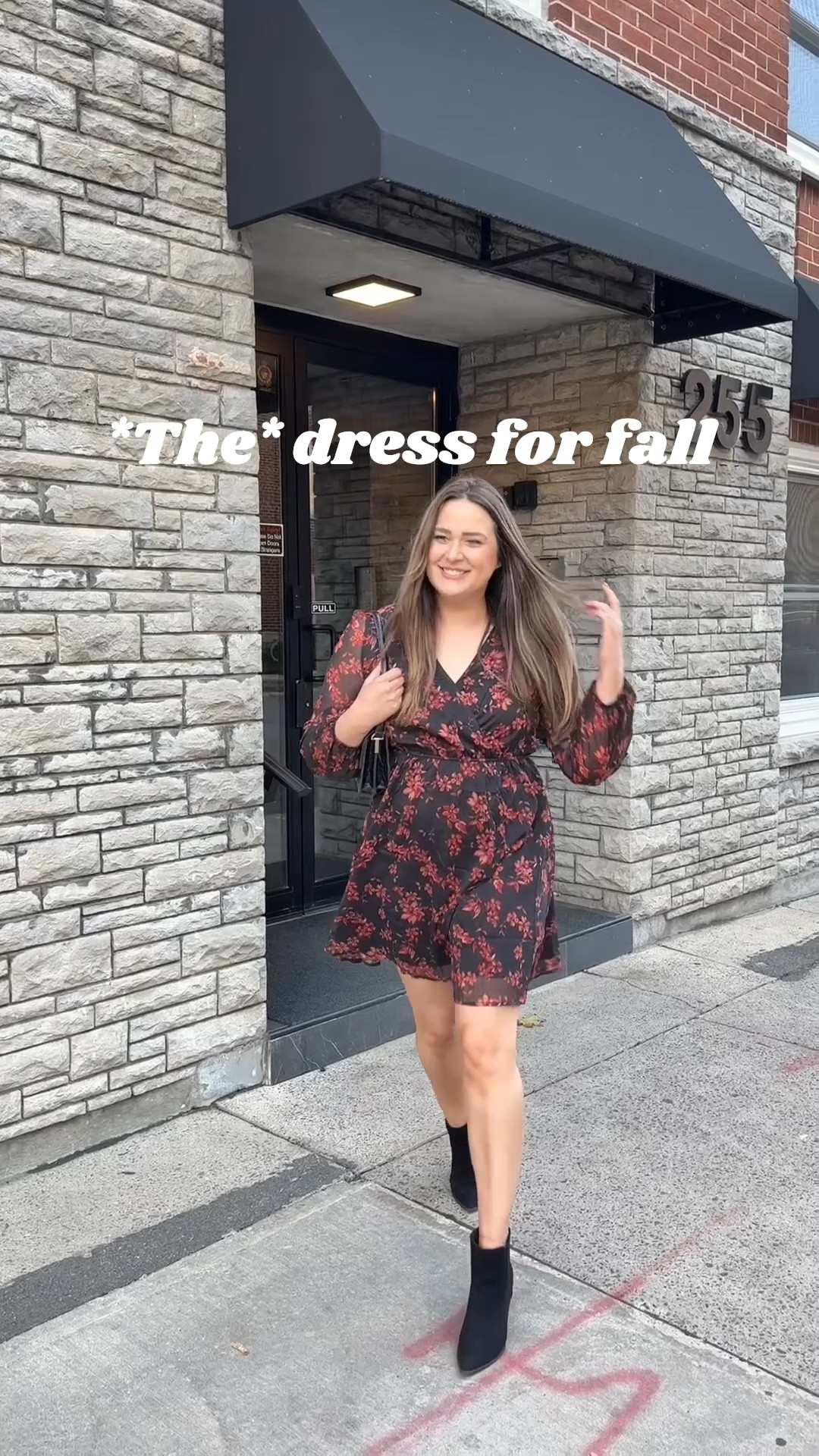 Figure flattering cinched in waistline floral fall dress. I love the deep burgundy and navy in this dress! Great for mom pooch and stomach insecurities  Exact dress tagged! 

#LTKMidsize #LTKSaleAlert