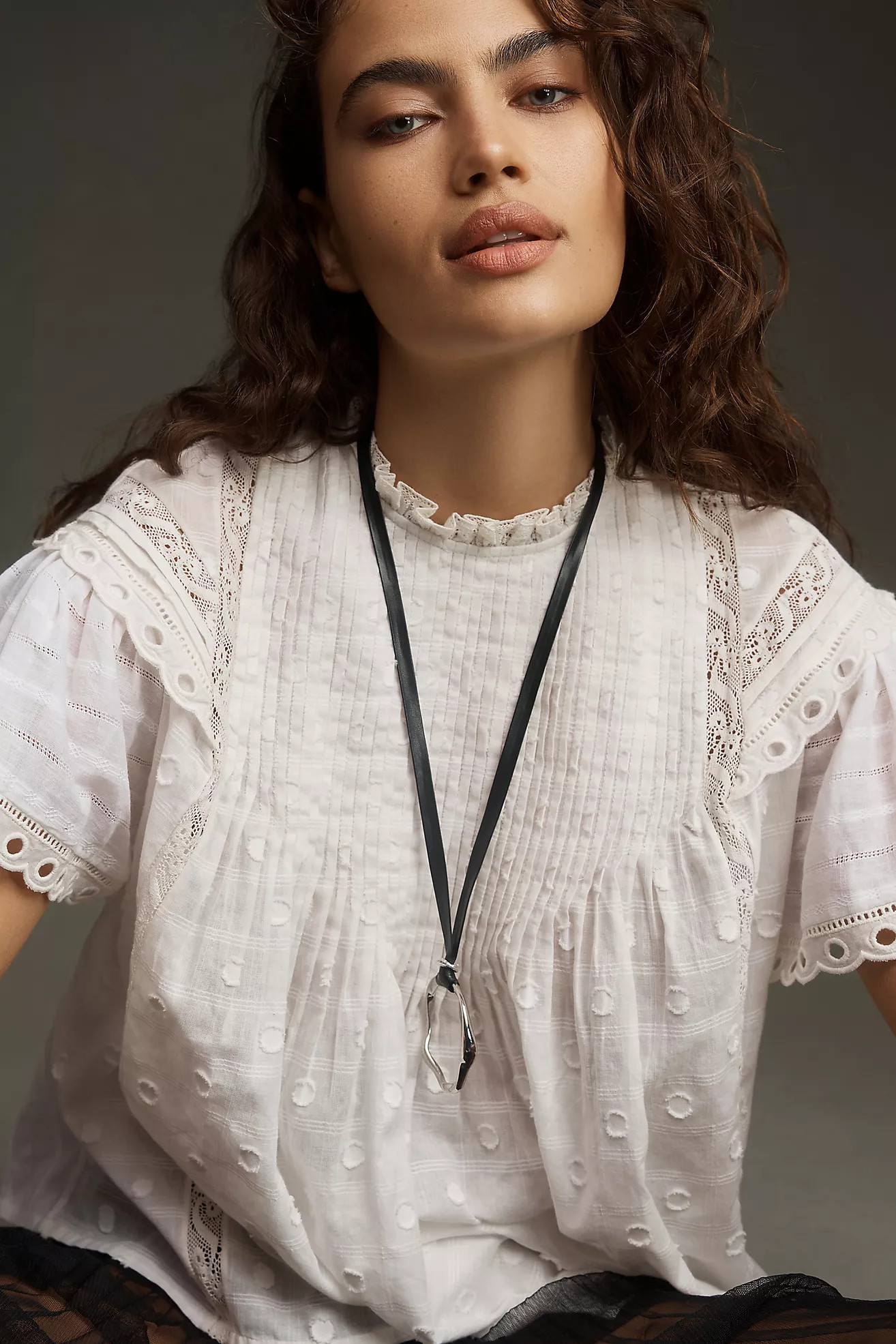 Forever That Girl Short-Sleeve Pintuck Blouse | Anthropologie (US)