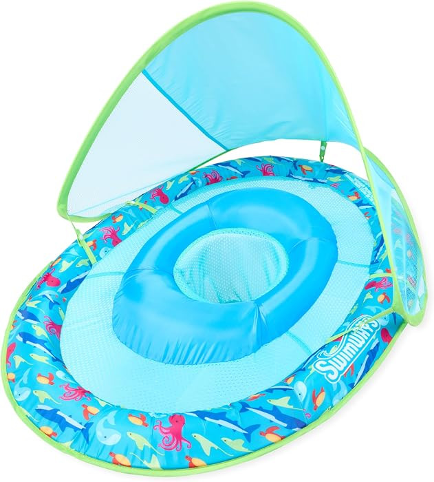 SwimWays Baby Spring Float, Baby Pool Float with Canopy, Swim Training PFD, Swimming Pool Accesso... | Amazon (US)