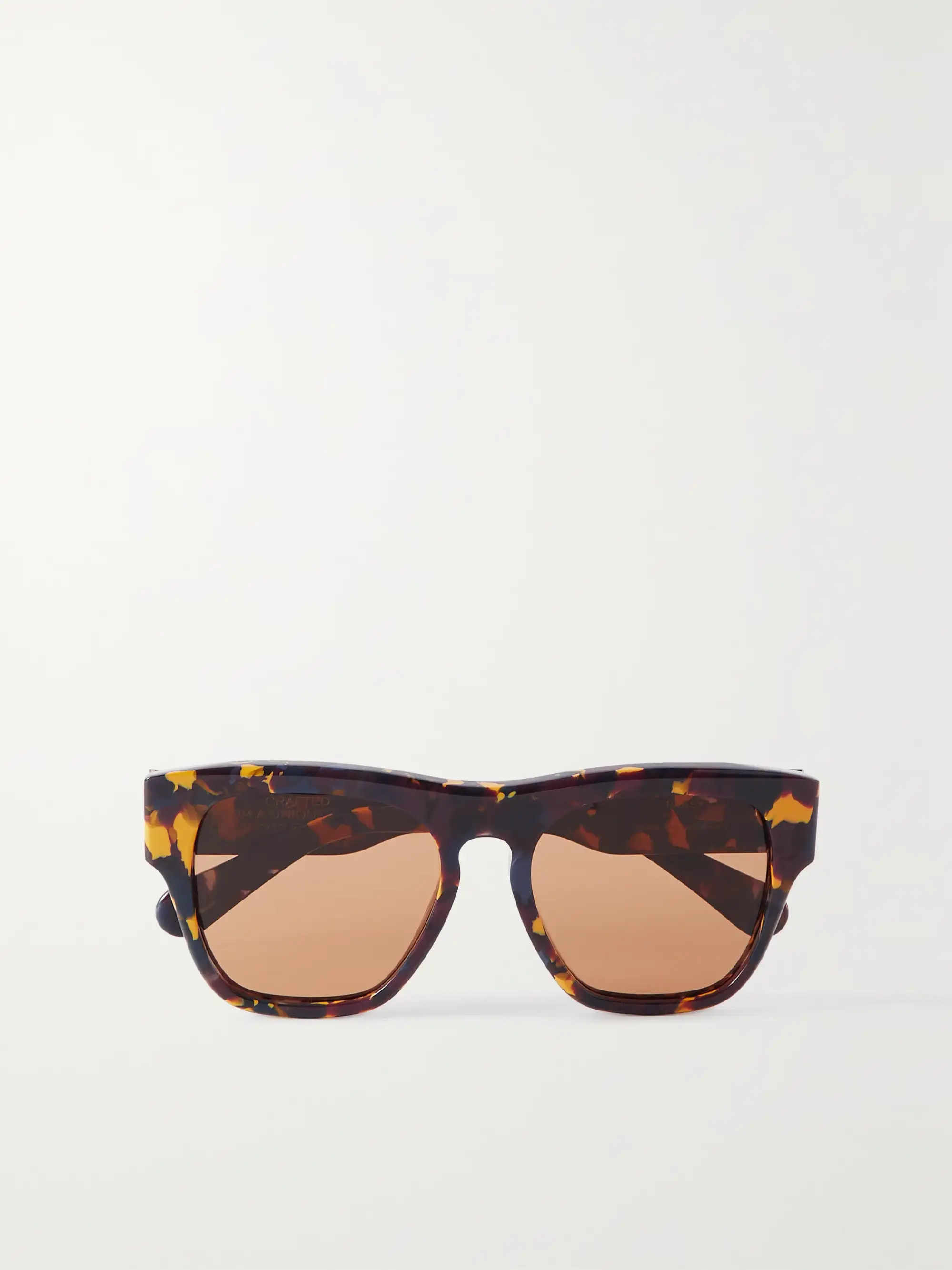 + NET SUSTAIN Gayia oversized square-frame tortoiseshell recycled-acetate sunglasses | NET-A-PORTER (UK & EU)