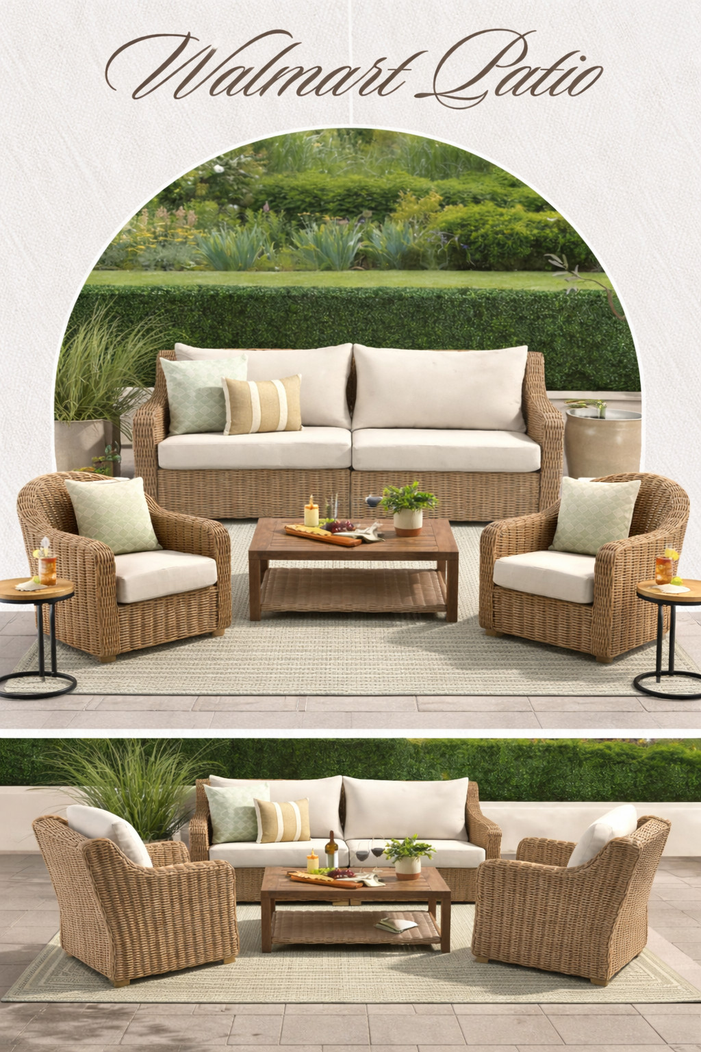 Beautiful Luxe Look for less patio set! 

 