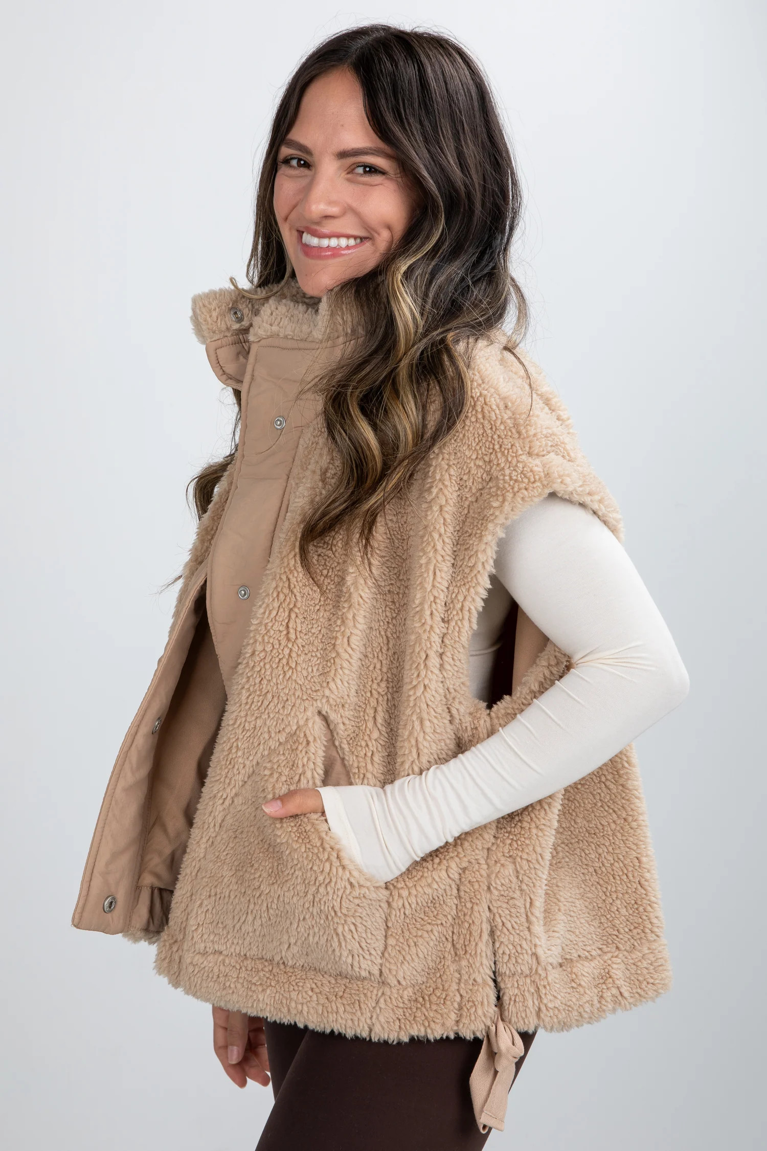Cozy Oversized Sherpa Vest | Women's Outerwear | ShopDressUp | Dress Up