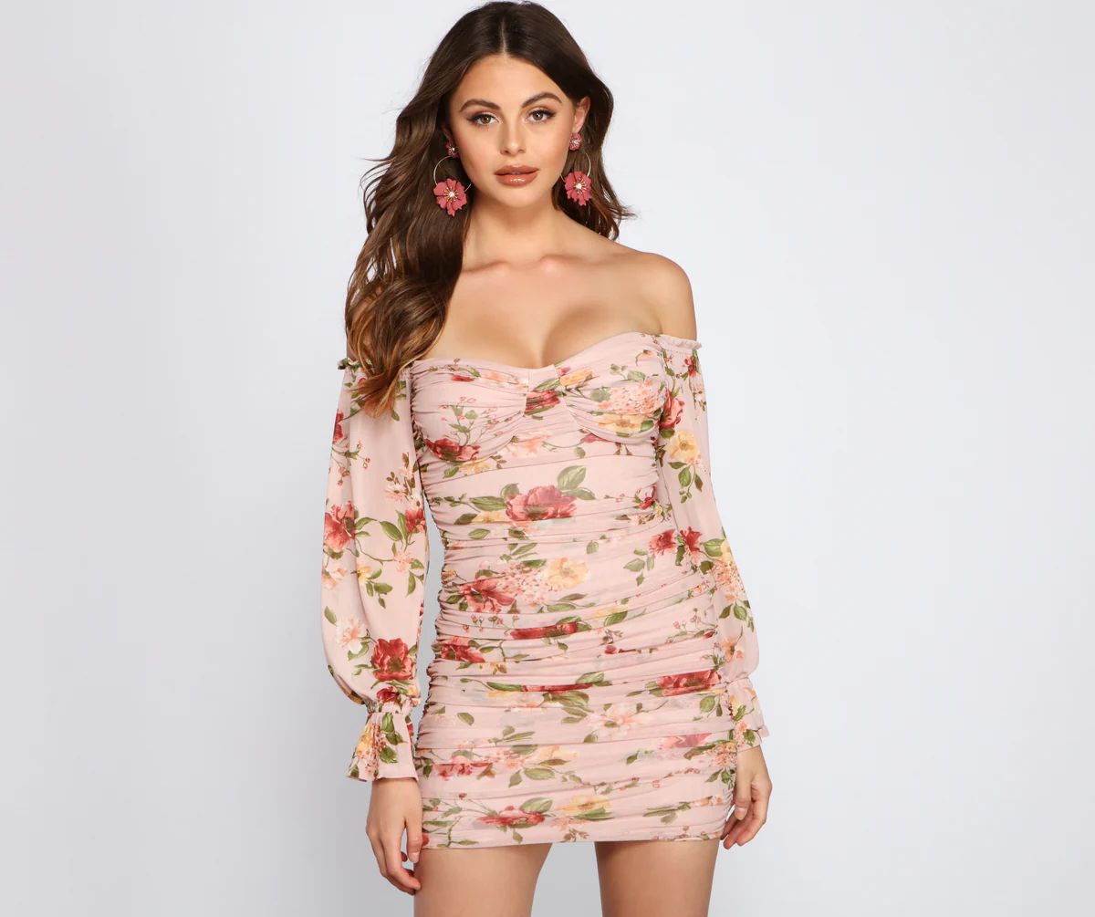 Total Sweetheart Floral Mini Dress | Windsor Stores