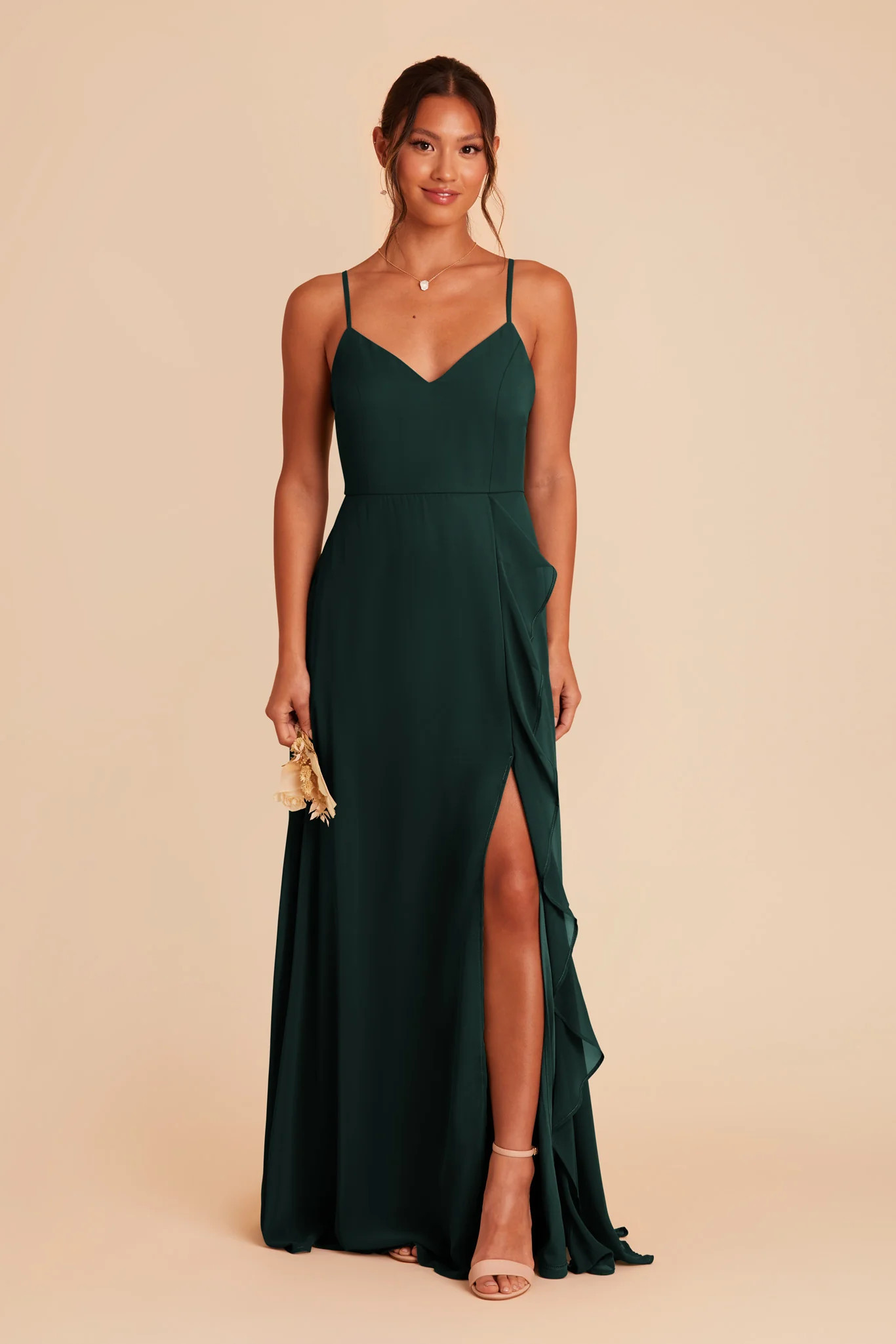 Emerald Bridesmaid Dress Chiffon Size Medium Birdy Grey Theresa | Birdy Grey