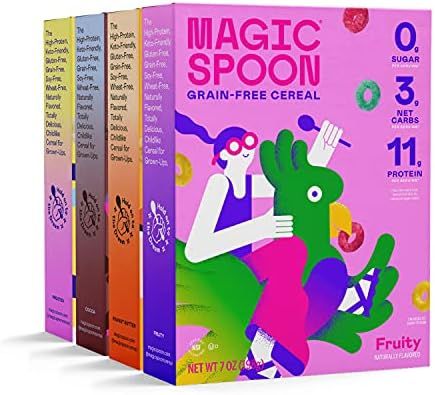 Magic Spoon Cereal - High Protein, Low Carb, Zero Sugar, Gluten & Grain Free, Non-GMO, Keto Break... | Amazon (US)