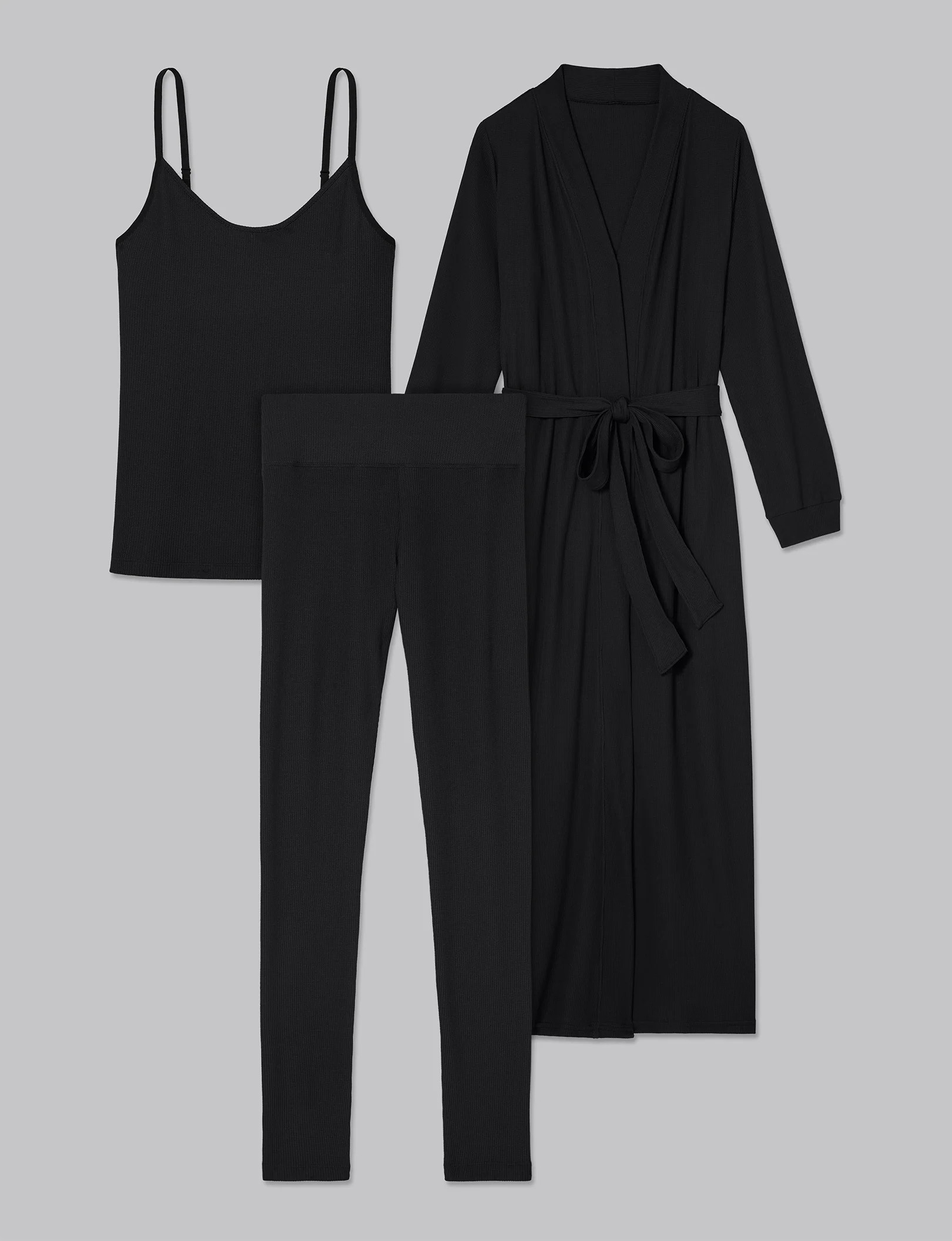 Women's Waffle Lounge Tank, Legging & Robe Set | Tommy John