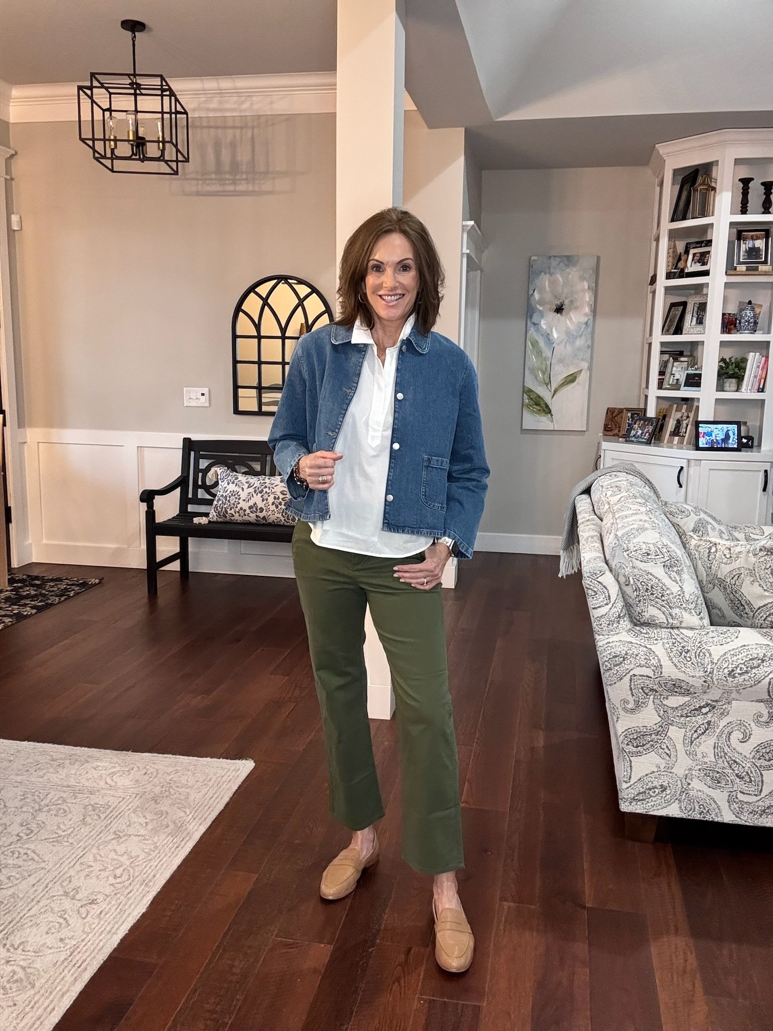 Spring ootd! 
Denim jacket- L White popover top - L Pants - 29 regular (also available in petite and tall). - - - Women’s fashion, outfit inspo, outfit ideas, what to wear for, fashion over 40, fashion over 50, winter fashion, winter styles, winter outfits, winter outfit inspo, trending fashion, chic style, winter to spring outfits, winter to spring style, winter to spring transition outfits, spring outfits, spring fashion, spring style, women’s winter outfit, women’s spring outfit

#LTKootd #LTKSeasonal #LTKOver40