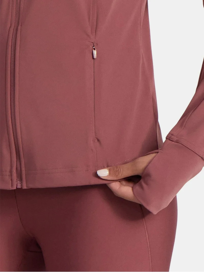 Avia Women's and Women's Plus SoftSculpt Zip Up Active Jacket, Sizes XS-4X | Walmart (US)