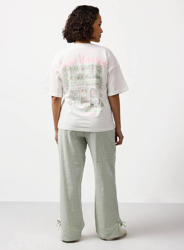 Green & White Slow Sunday Print Pyjamas 20 | Tu Clothing