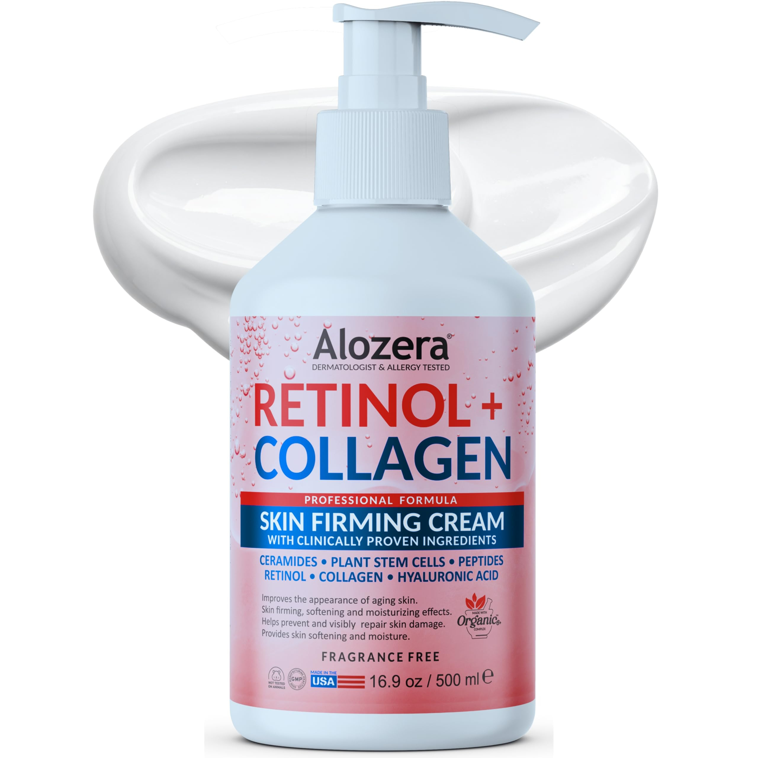 Alozera Skin Firming Retinol Collagen Face & Body Lotion with Stem Cells for Aging Skin and Wrink... | Amazon (US)