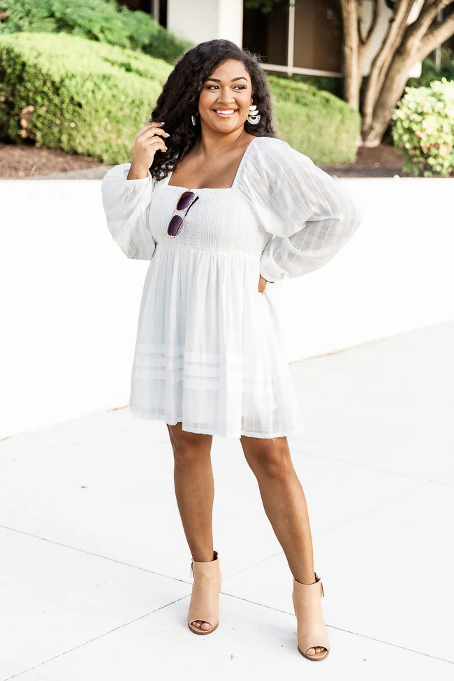 Take Your Time Cream Mini Dress | Pink Lily