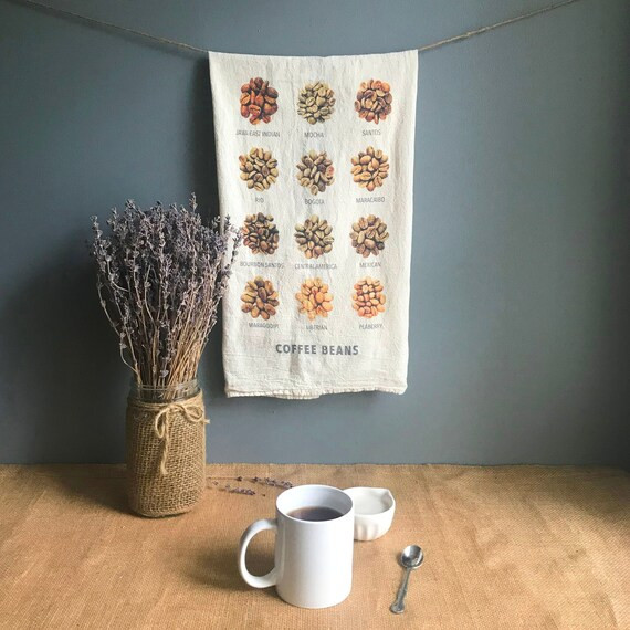 Coffee Beans  Flour Sack Towel | Etsy (US)