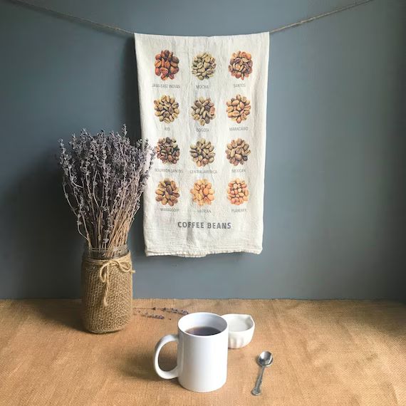 Coffee Beans  Flour Sack Towel | Etsy (US)