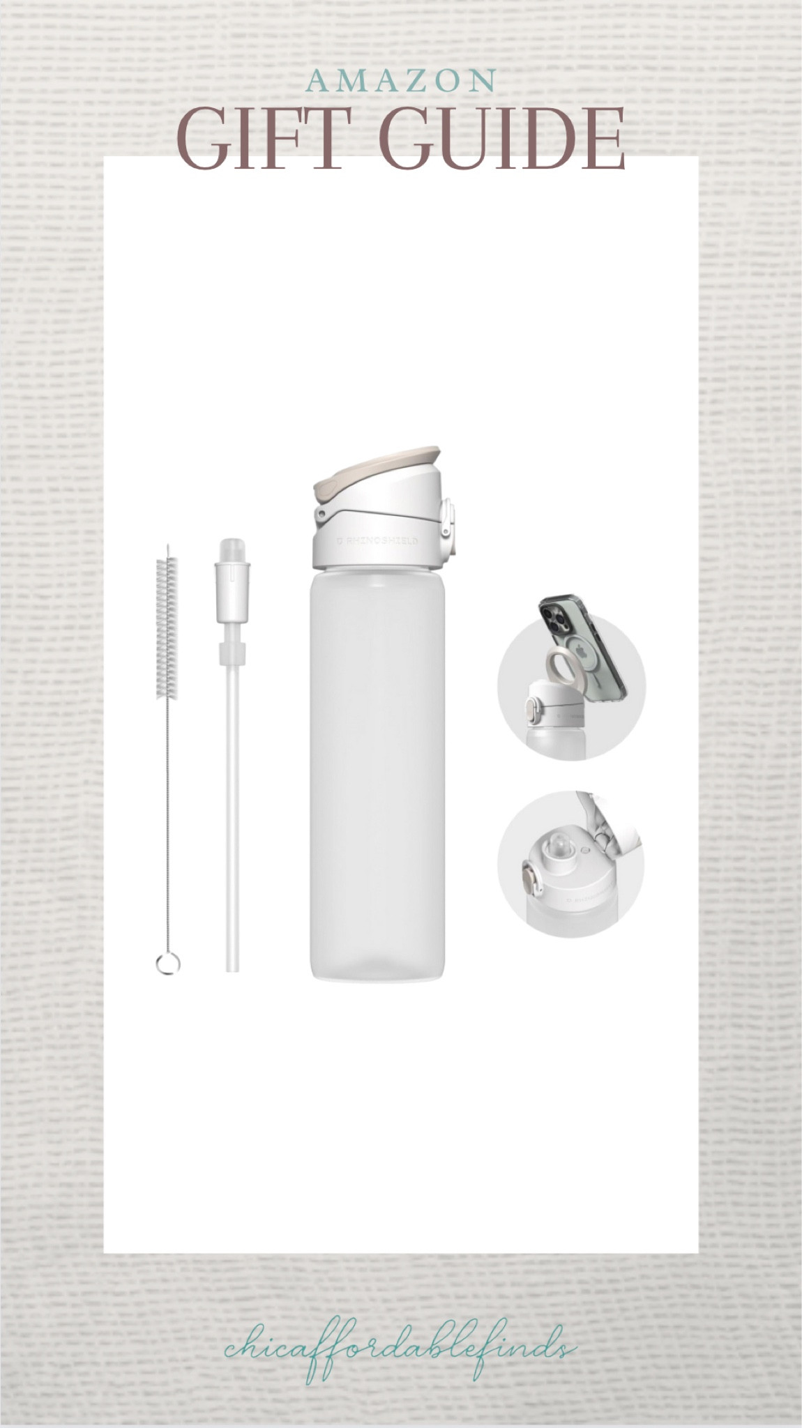 This water bottle is perfect for
I’m the car or at the gym. A great way to hold your phone up. Gift the gift that keeps on giving this holiday season with this amazing amazon find.

#LTKfindsunder50 #LTKGiftGuide #LTKfitness