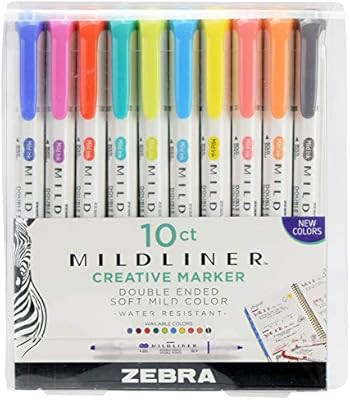 Zebra Pen Mildliner Double Ended Highlighter Set, Broad and Fine Point Tips, Assorted Refresh and... | Amazon (US)
