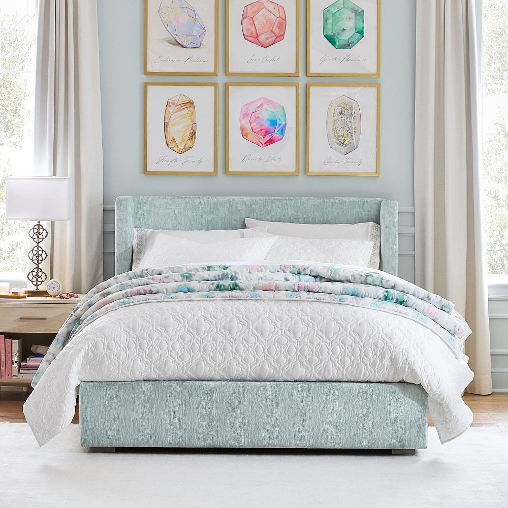 Kendra Scott Shelter Upholstered Classic Bed | Pottery Barn Teen