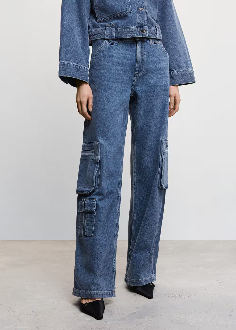 Multi-pocket cargo jeans -  Women | Mango USA | MANGO (US)
