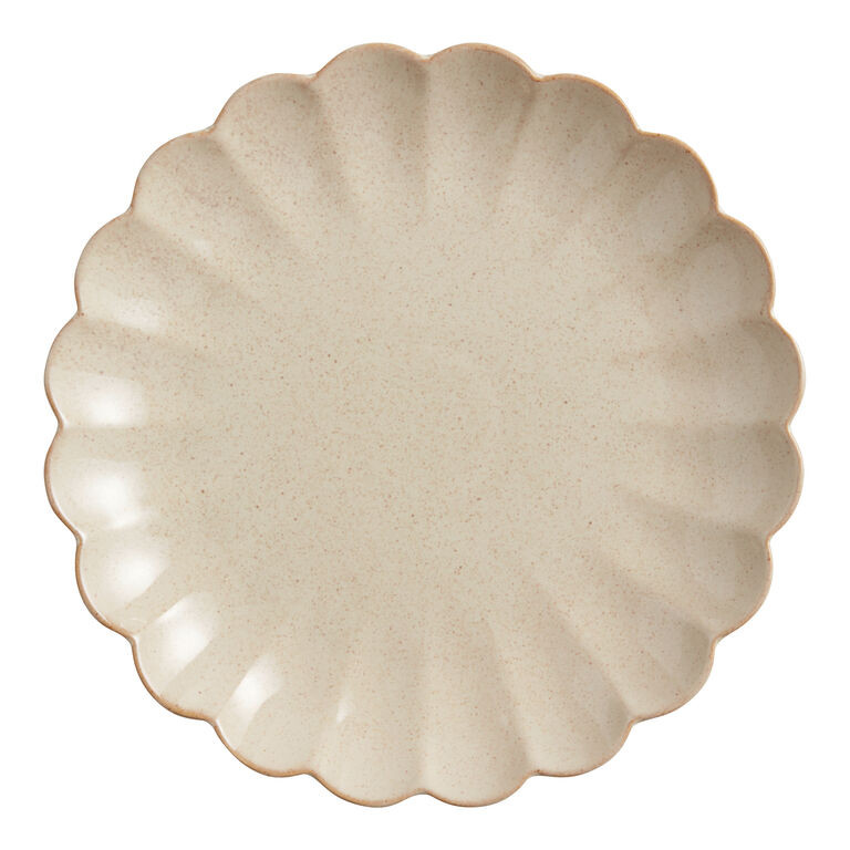 Sand Scallop Rim Speckled Dinner Plate | World Market
