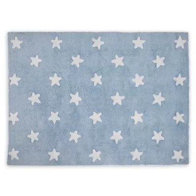 Lorena Canals Stars 4'x5' Washable Area Rug in Blue/White | Bed Bath & Beyond