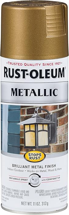 Rust-Oleum 313142 Stops Rust Metallic Spray Paint, 11 oz, Champagne Bronze | Amazon (US)
