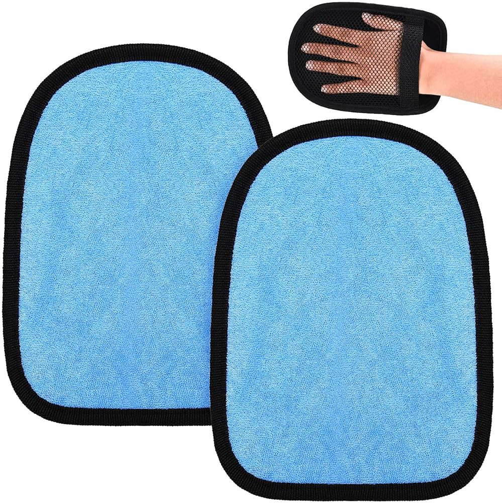 2 Pieces Sand Off Mitt Beach Sand Mitt Beach Sand Cleaner Mitt Wipe Sand Mitt for Beach Volleybal... | Amazon (US)