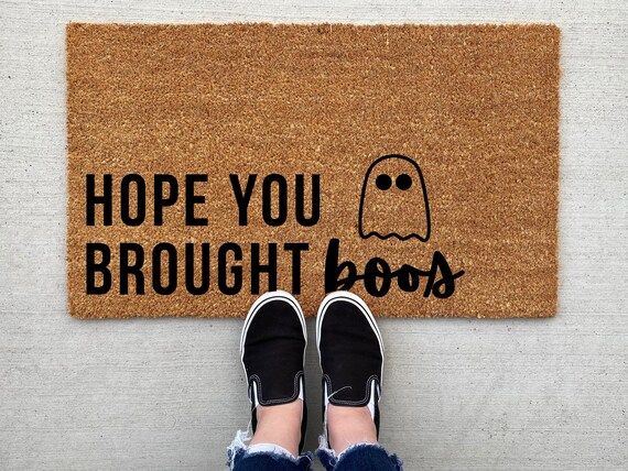Hope You Brough Boos Doormat Halloween Doormat Pumpkin Fall - Etsy | Etsy (US)
