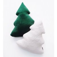 Christmas Tree Shaped Cushion, Pillow. Emerald Green Velvet, White, Cream Bouclé, Decor, Home Accessories, Traditional Pillows | Etsy (UK)