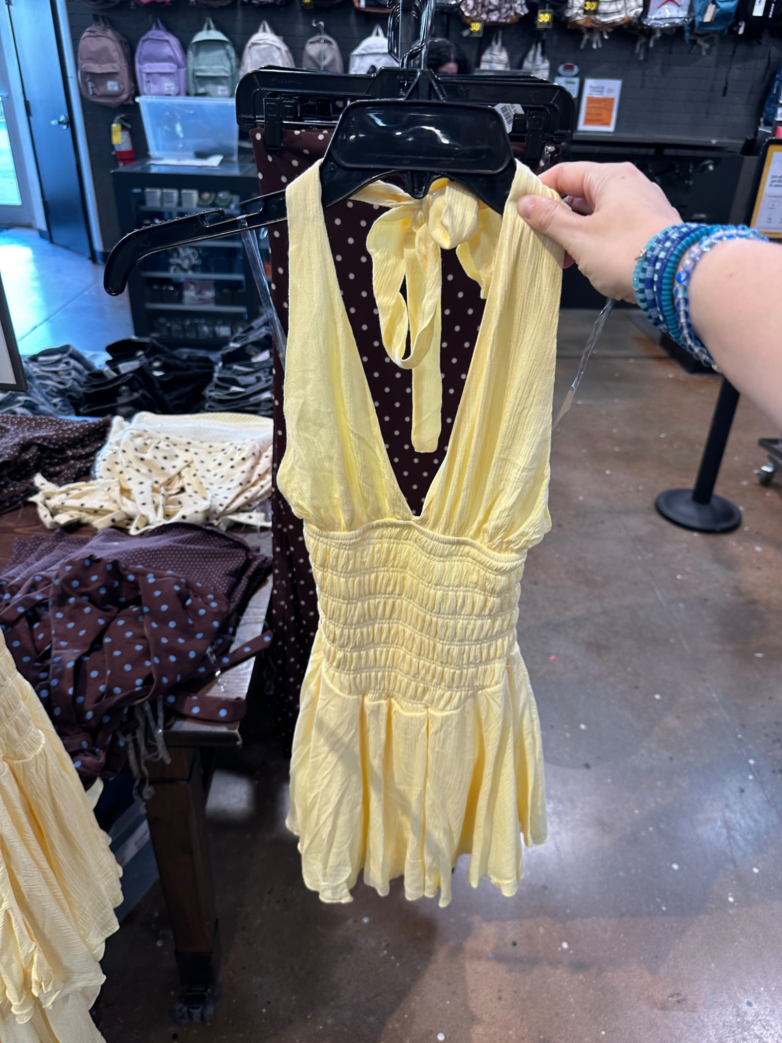 LOVE this yellow drop waist halter dress! This is so cute for spring & summer! Priced at $36 & ranges from sizes XXS-XL!

#LTKMidsize #LTKPetite