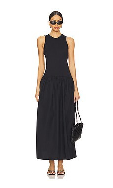 FRAME Racer Tank Dress in Black from Revolve.com | Revolve Clothing (Global)