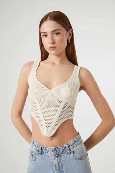 Crochet Sweater-Knit Crop Top | Forever 21