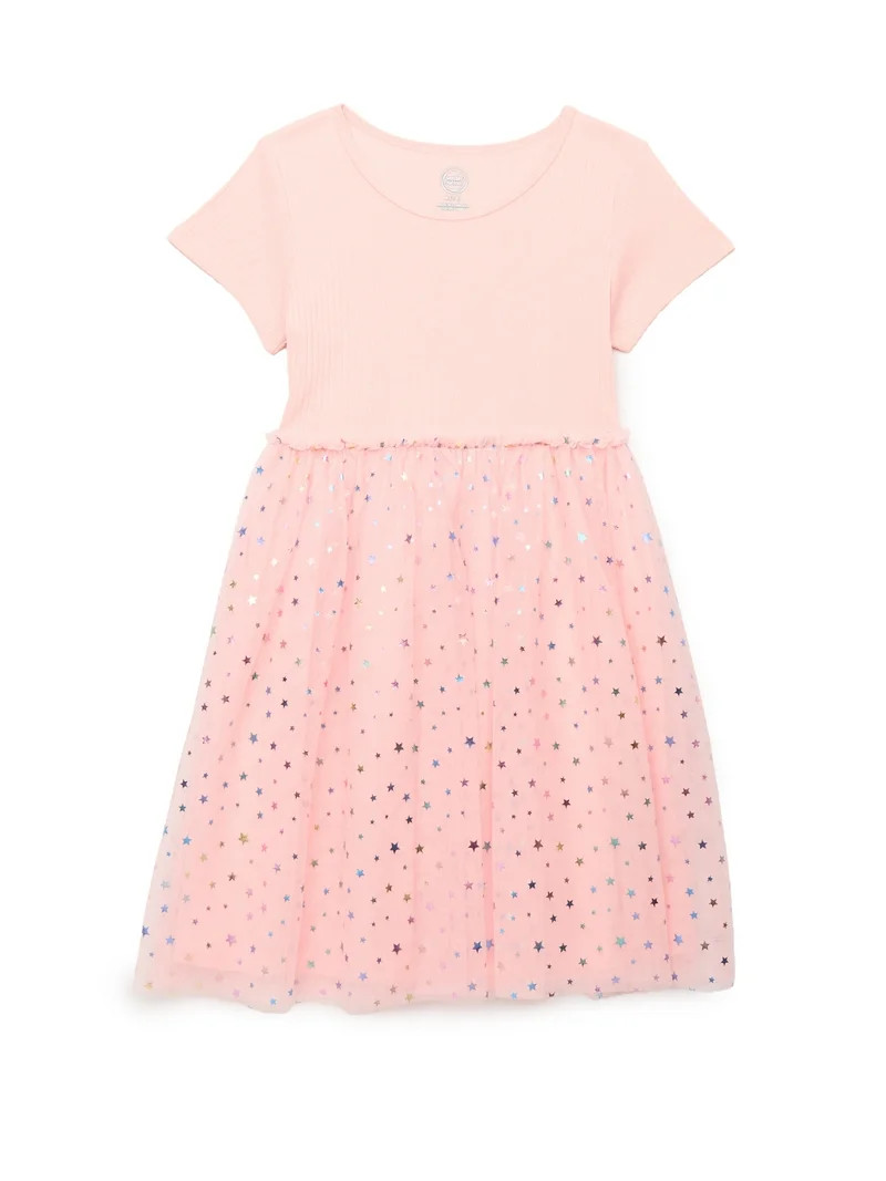 Wonder Nation Girls Short Sleeve Tutu Dress, Sizes 4-18 & Plus | Walmart (US)
