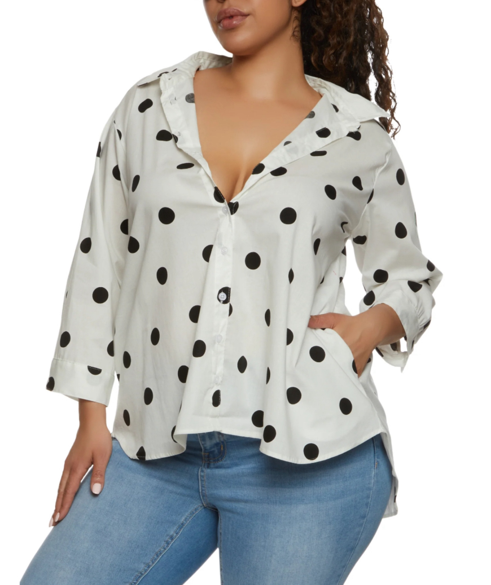 Gorgeous polka dot blouse roomy and lightweight- made from 100% cotton it’s the perfect summer staple over shorts or jeans! 

#LTKFindsUnder100 #LTKOver40 #LTKMidsize