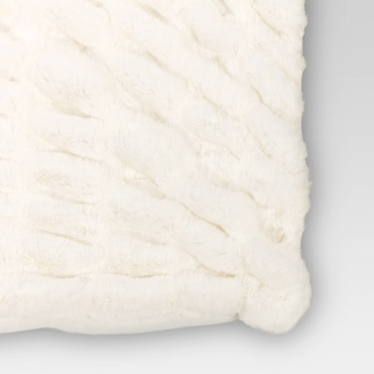 50"x60" Ruched Faux Rabbit Fur Throw Blanket - Threshold™ | Target