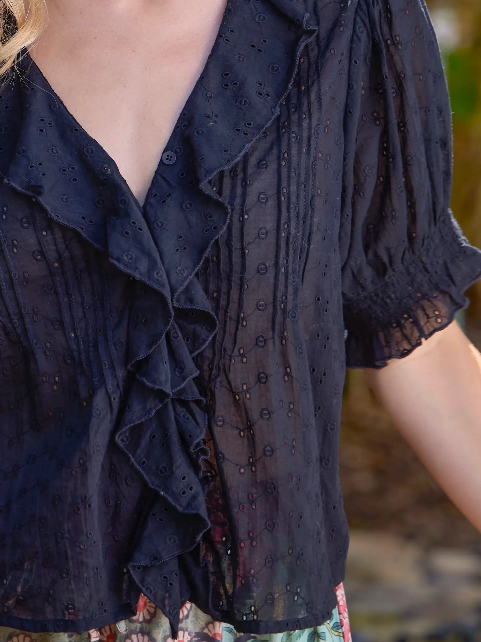 My Favorite Cotton Top - Black Eyelet | Natural Life